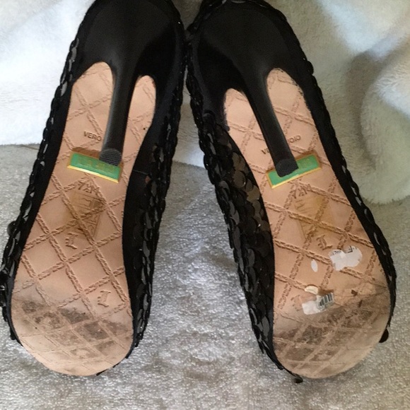 L.A.M.B. Pewter sequin platforms size 7.5 - Picture 7 of 7